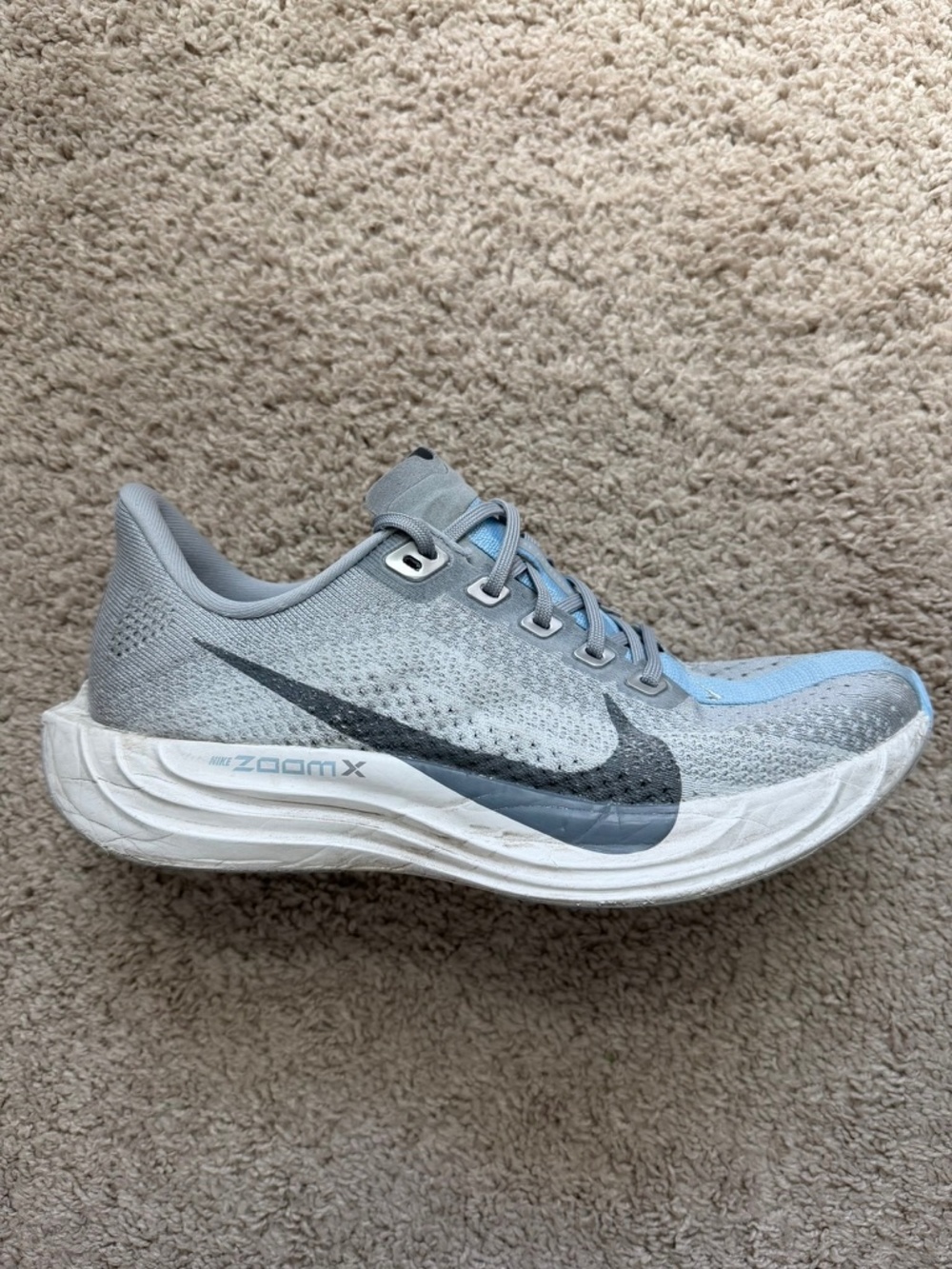 Nike Pegasus Plus Womens Size 9 Grey Light Blue Running Shoes FQ7261-004